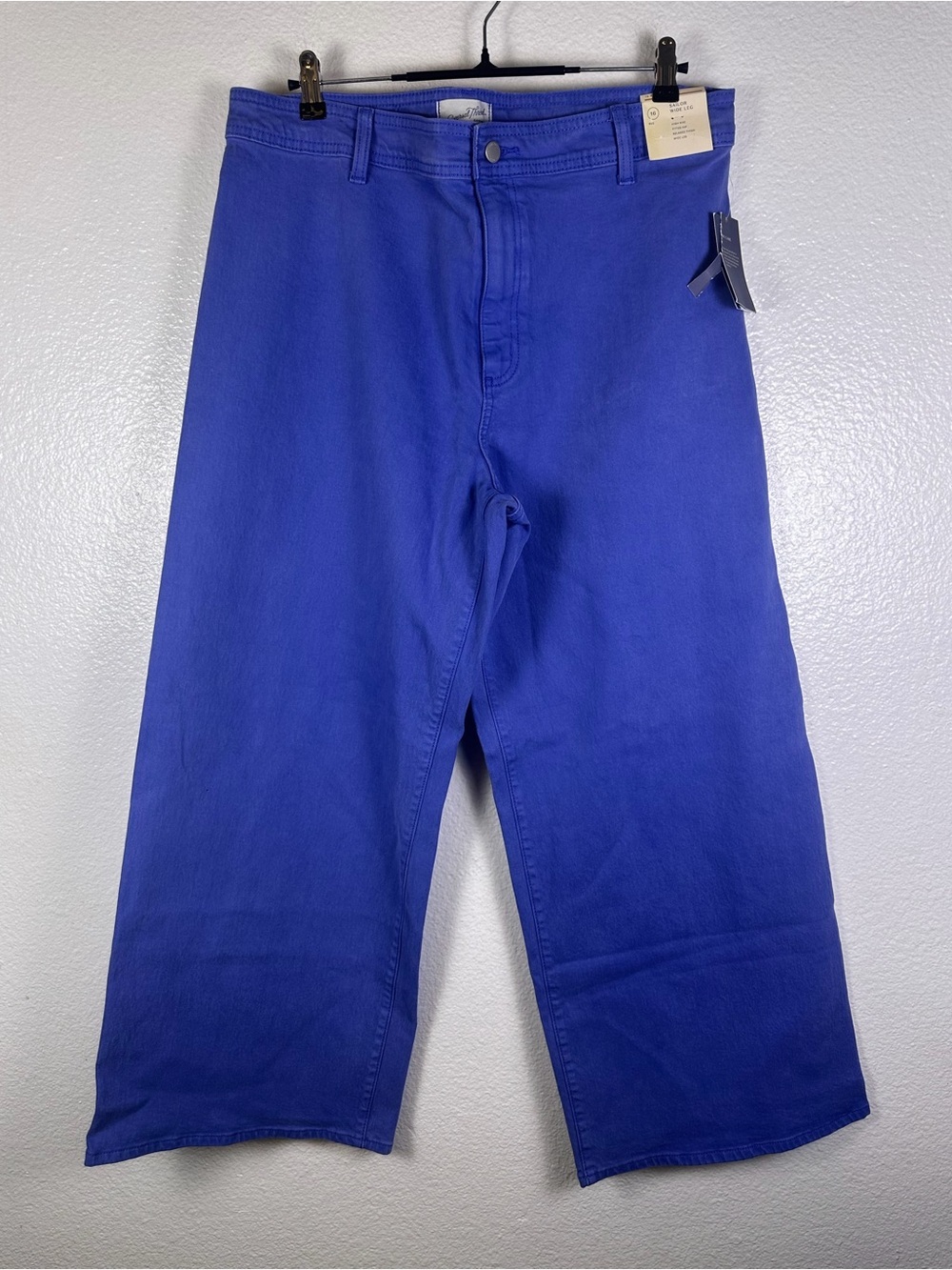 Universal Thread Women's Blue Sailor Wide-Leg High Rise Stretch Denim Pants 16